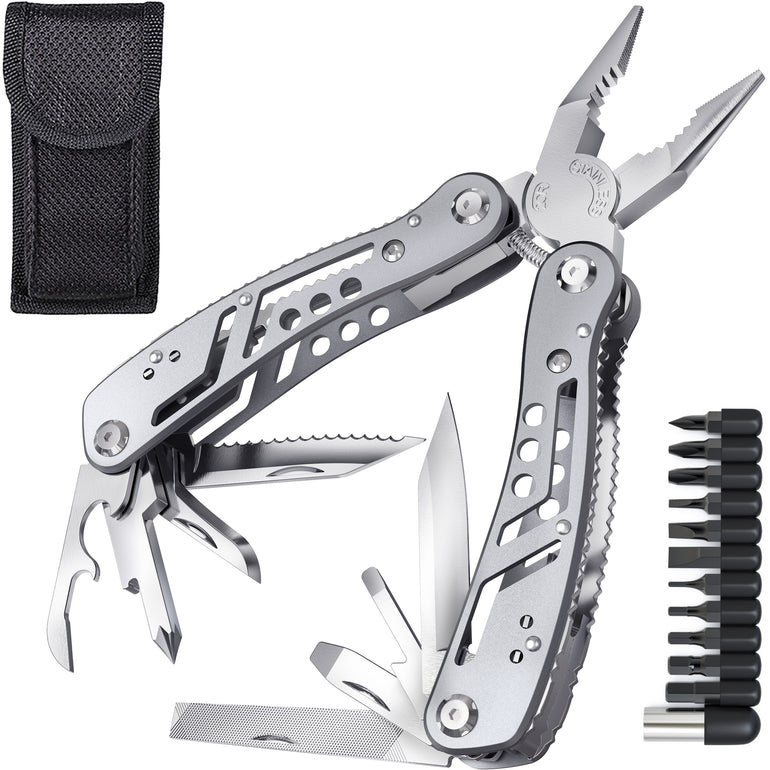 Multitool with Knife and Pliers - Utility Set of Mini Tools for Everyday  Use - Grand Way 104037